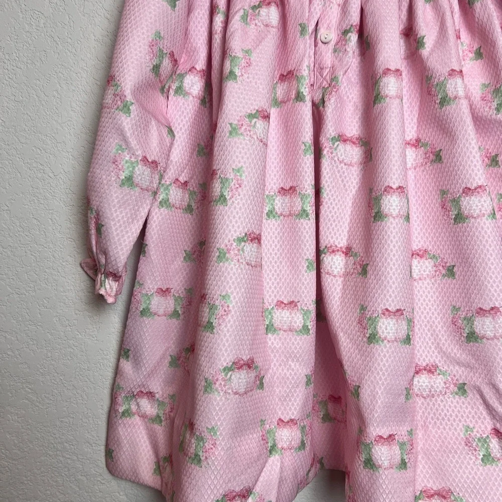 Adorable Pink Floral Kids Nightgown